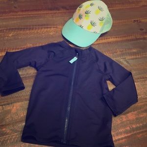 Cat and jack Rash Guard and Pineapple Hat